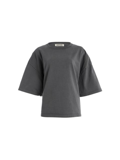 DARKPARK Doyle Draped Cotton T-Shirt grey