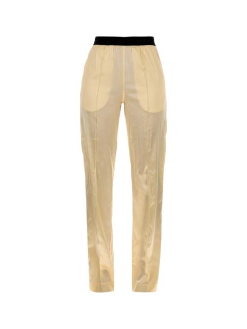 TOM FORD Tom Ford Women Pastel Yellow Satin Pyjamas Pant