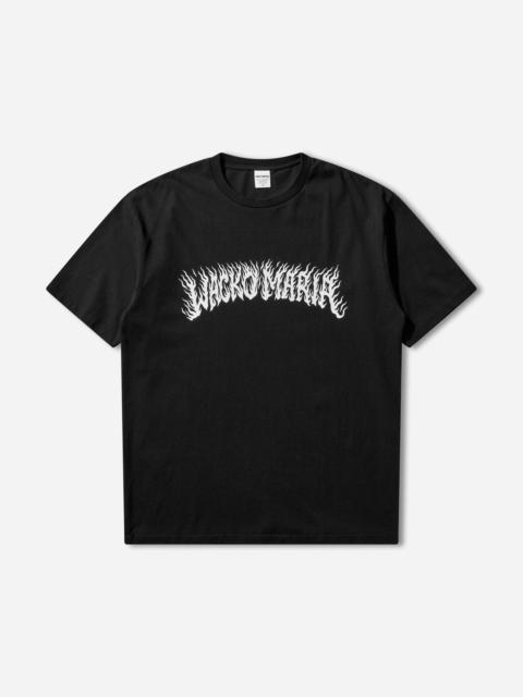 WACKO MARIA Men's Tim Lehi Washed Heavy Weight T-Shirt (Type-2) Black