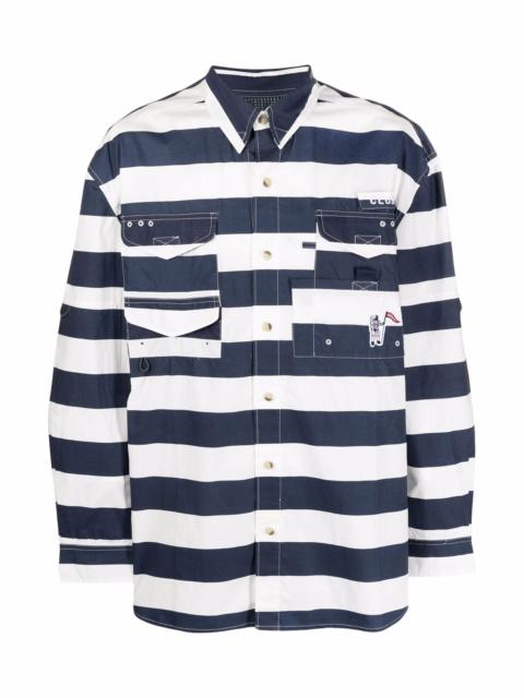 BILLIONAIRE BOYS CLUB STRIPED BUTTON-UP SHIRT