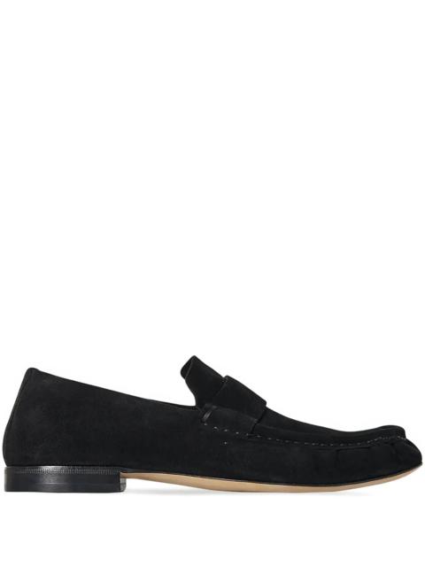 The Row suede loafers