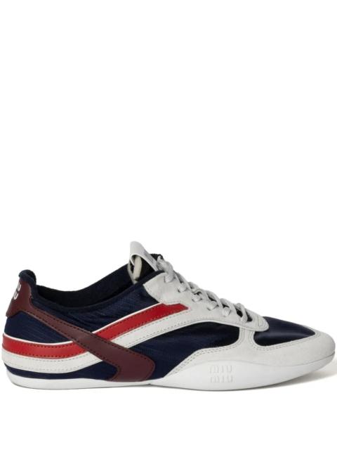 Miu Miu Miu Miu Women Gymnasium Technical Fabric And Suede Sneakers