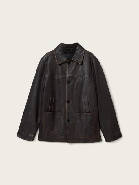 ALLSAINTS HARTWELL LEATHER COAT