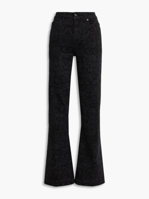 PAIGE Leenah printed high-rise wide-leg jeans