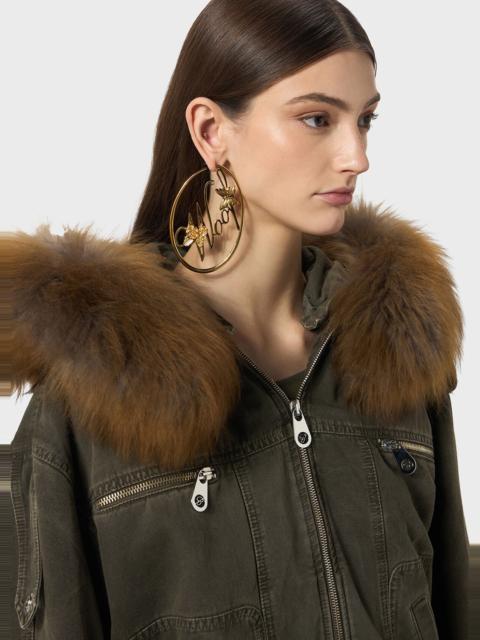 Blumarine BRASS EARRINGS WITH “WOOF” LETTERING