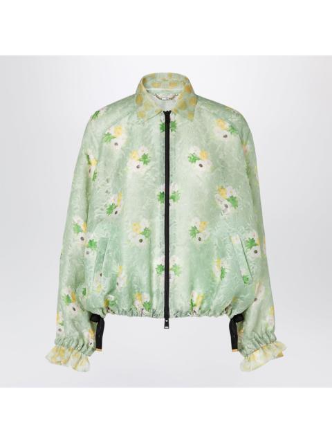 FENDI Fendi Light Green Organza Lace Bomber Jacket Women