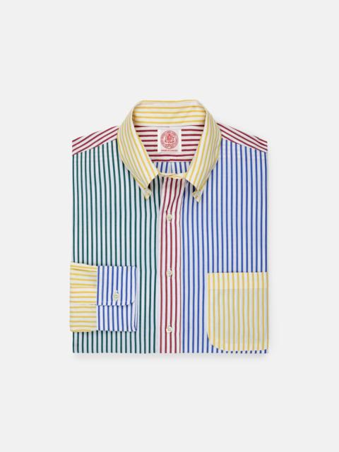 J. PRESS MADE-IN-CANADA BUTCHER STRIPE FUN SHIRT - CLASSIC FIT