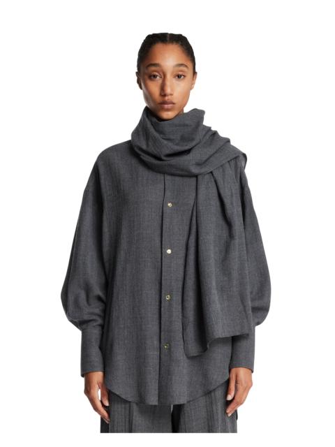 DARKPARK Blue Georgia Shirt with Scarf