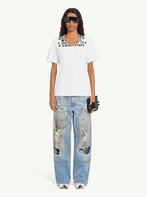 MM6 Maison Margiela V-neck SIDA T-shirt