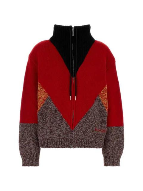 Marni Marni Women Red Wool And Cashmere Jacket With "M" Detail.