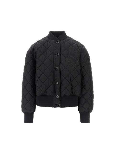 Jil Sander Jil Sander Diamond-quilted Twill Bomber Jacket Black