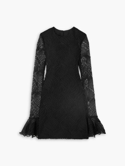 ROTATE Rositana embroidered tulle mini dress