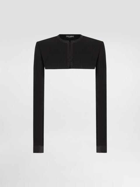 Wool crepe shrug