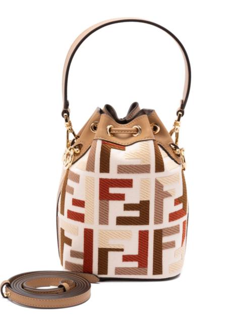 FENDI Fendi Women Mon Tresor Mini Embroidered Bucket Bag
