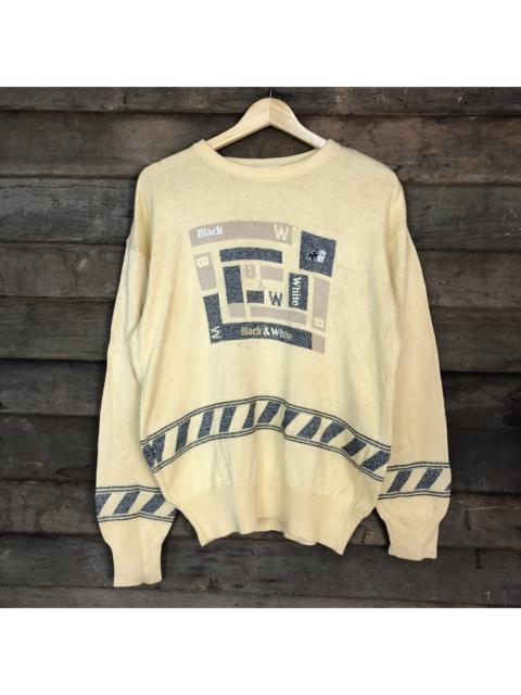 Other Designers Vintage - Black & White Brown Knitwear sweatshirt japan #c686