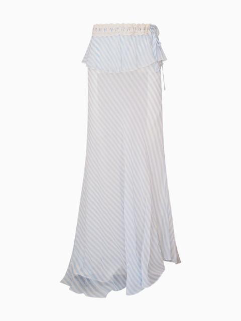 LoveShackFancy Sylette Chiffon Striped Maxi Skirt