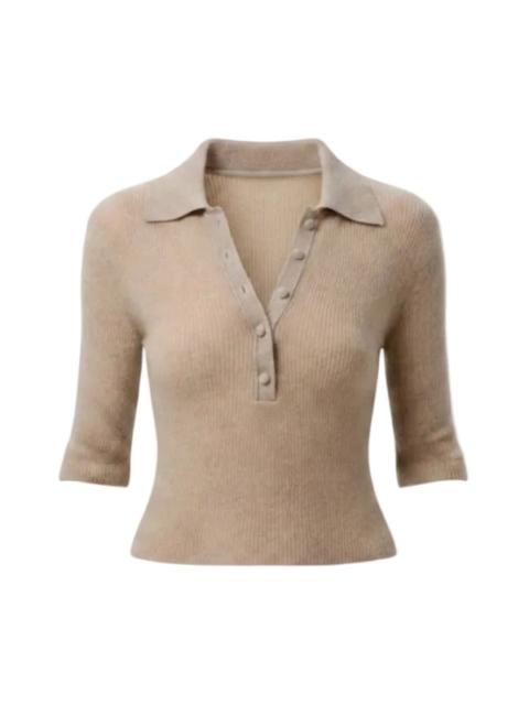 Citizens of Humanity Amelie Polo Sweater in Fawn