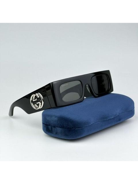 GUCCI NEW Gucci GG1646S 001 Black Grey Unisex Rectangle Sunglasses GG 1646S