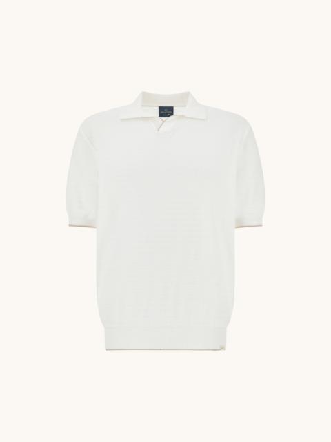 Paul & Shark OPEN‑COLLAR POLO IN PIUMA COTTON