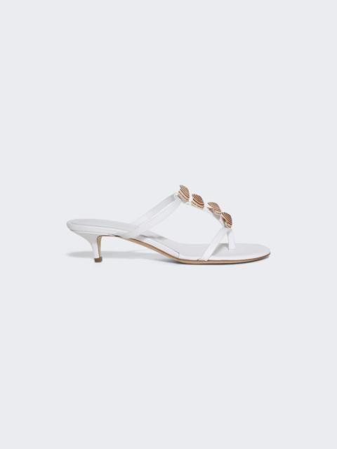 CHRISTOPHER ESBER Sundial Seashell Kitten Heel 40mm White