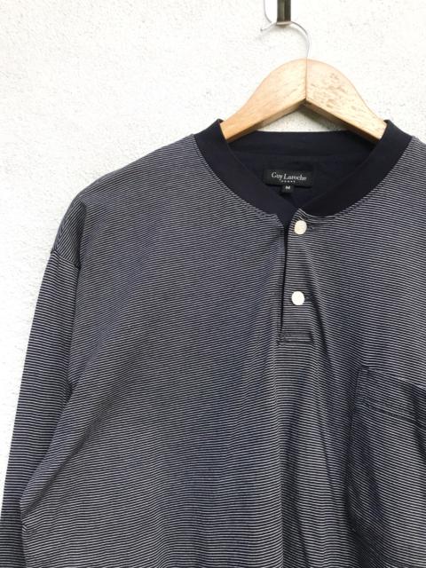 Other Designers Guy Laroche - Guy Laroche Homme LS Half Button Neck Made In Japan
