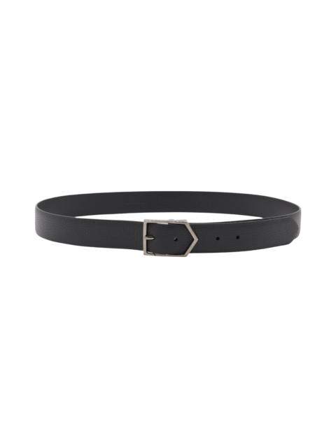 Canali Black Leather Belt