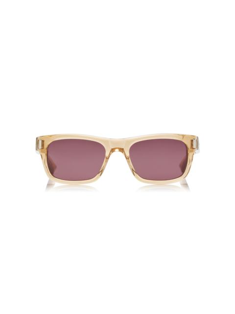 SAINT LAURENT Square-Frame Acetate Sunglasses yellow