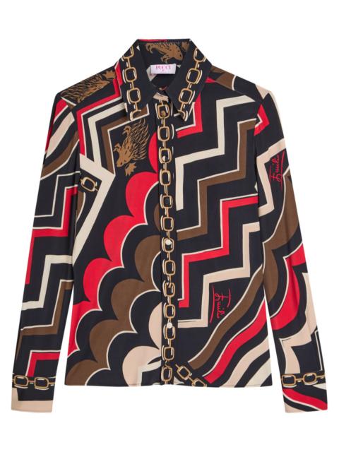 PUCCI Pucci Istrice Printed Satin Shirt