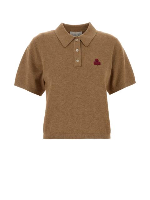 Isabel Marant Étoile Isabel Marant Etoile Women Biscuit Cotton Blend Althea Polo Shirt