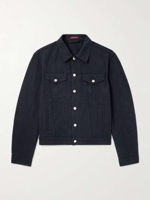 Logo-Jacquard Denim Jacket