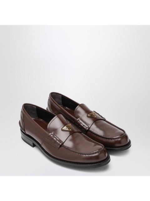 Prada Brushed Leather Moccasins In Root Color Men