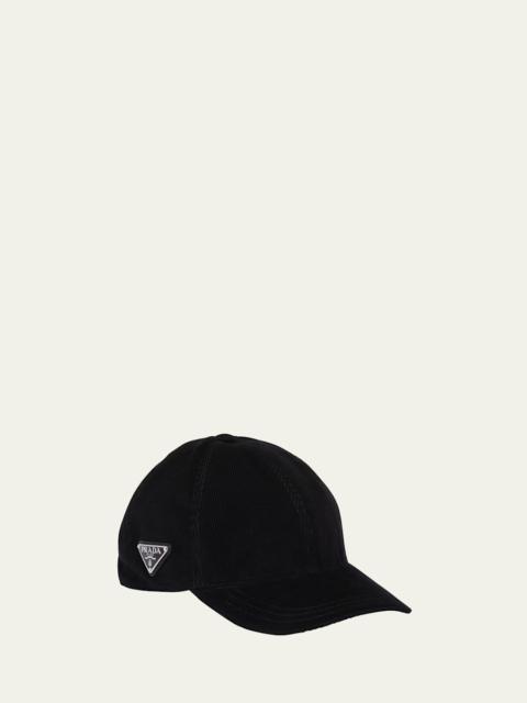 Prada Men's Corduroy Baseball Hat