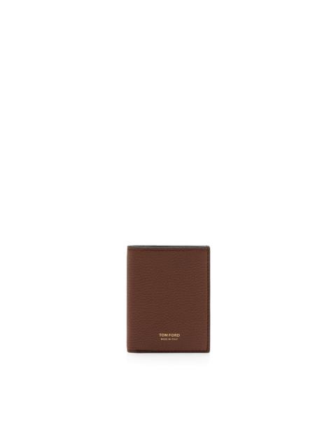 TOM FORD GRAIN LEATHER FOLDING CARDHOLDER