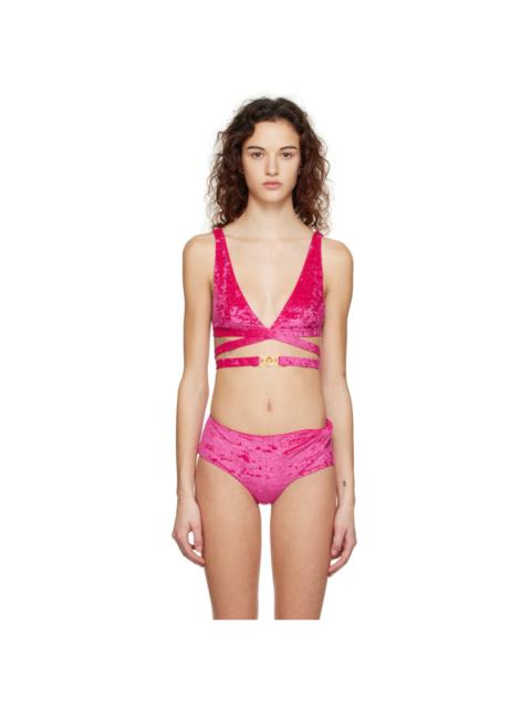 VERSACE Pink Medusa Biggie Bikini Top