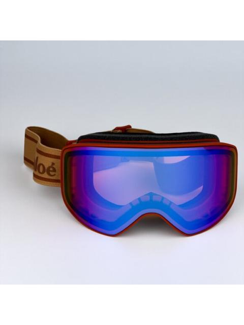 Chloé NEW Chloe CH0072S 003 Matte Rust Orange Multilayer Blue Zeiss Ski Mask CH 0072S