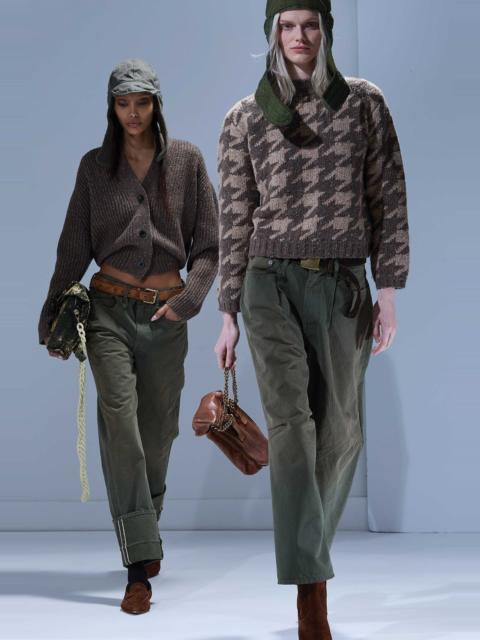 R13 CROPPED WIDE LEG JEAN