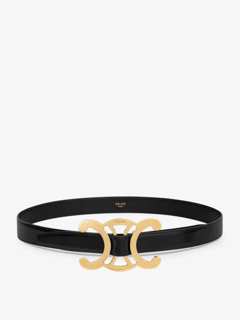 CELINE Celine Leather belt with Triomphe logo