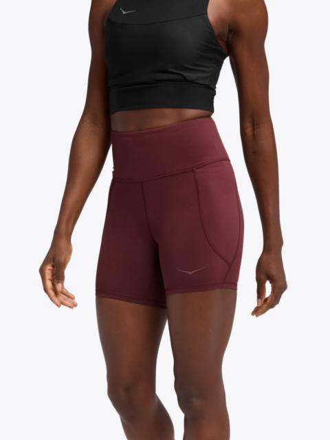 HOKA Women's Elaro 5" Bike Short in Black Cherry