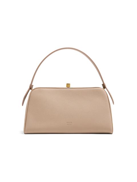KHAITE Cate Leather Top Handle Bag neutral