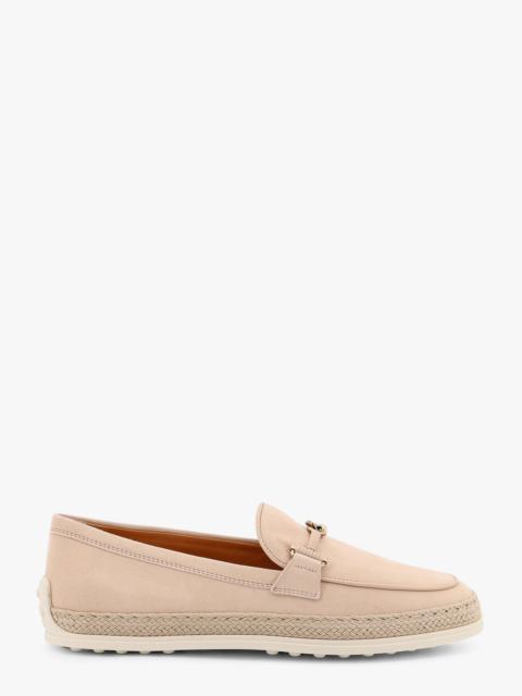 Tod'S Suede Loafer With Metal Detail