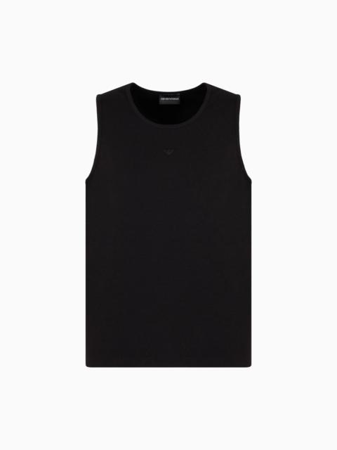 EMPORIO ARMANI KNIT-EFFECT RIBBED TANK TOP
