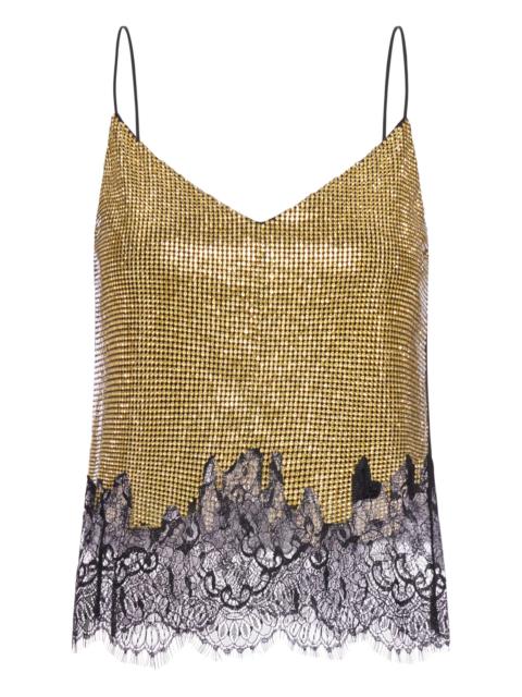 self-portrait Self Portrait Tank Top With Sequins