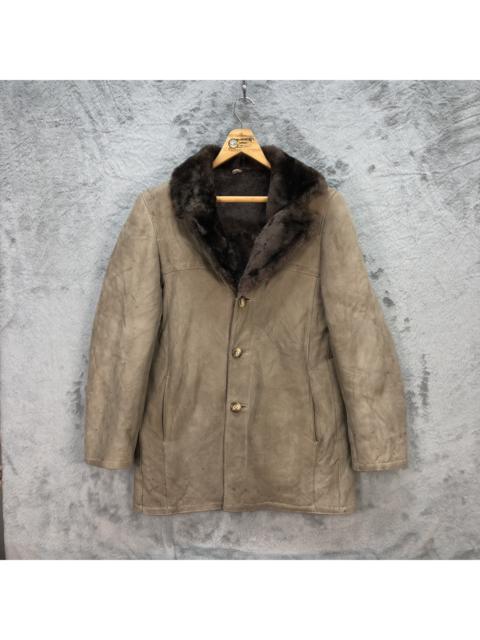 Other Designers Vintage - GENUINE SPANISH LAMBSKIN EPG FAUX FUR LEATHER COAT #5811-208