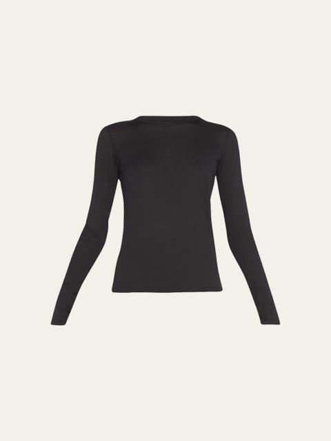 Vince Essential Long-Sleeve Crewneck Tee