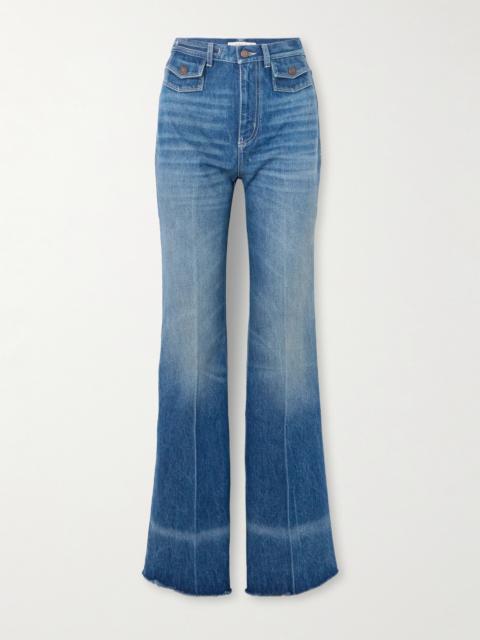 Chloé Frayed High-rise Flared Jeans