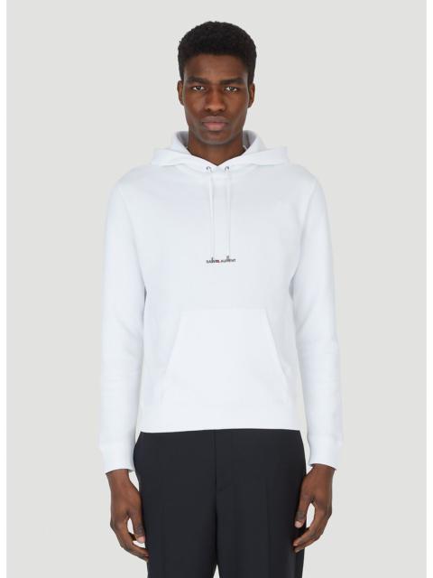 SAINT LAURENT Saint Laurent Logo Hooded Sweater - White