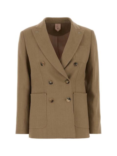 Max Mara Max Mara Women Camel Hamp Gel Blazer