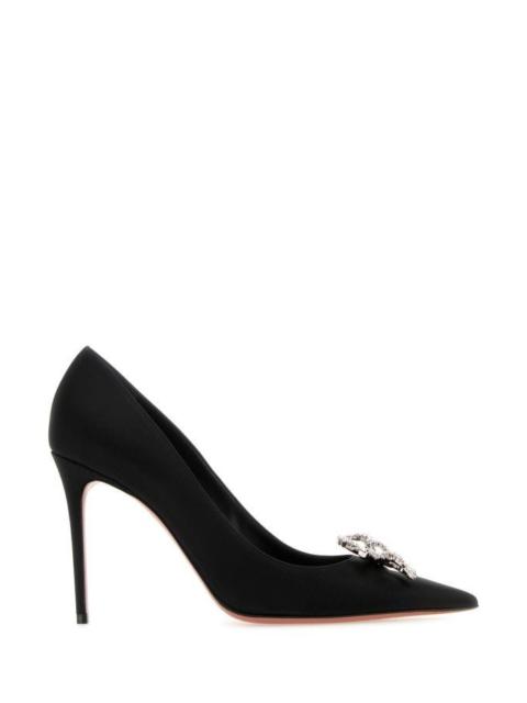 Amina Muaddi Amina Muaddi Woman Black Satin Rosie Pumps