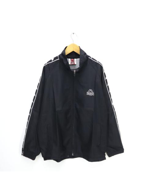 Other Designers Vintage - KAPPA Big Embroidered Hand Stripe Logo Taped Windbreaker