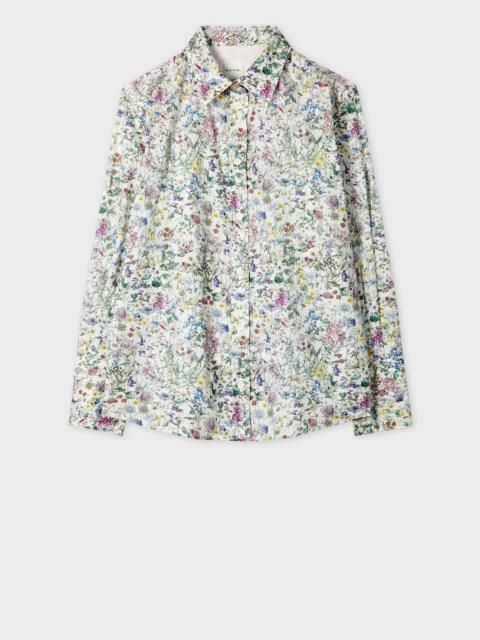 Paul Smith Women's White Cotton 'Liberty Floral' Print Shirt